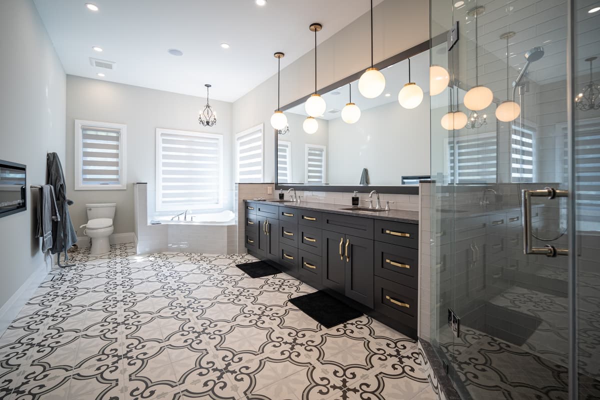 Blue kitchen cabinetry in a GTA renovation
