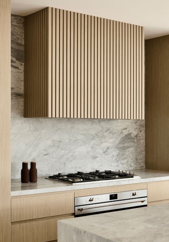 Range hood cover millwork in a GTA kitchen
