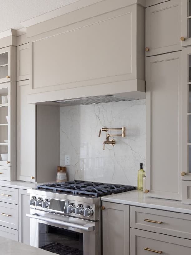 Range hood cover millwork in a GTA kitchen