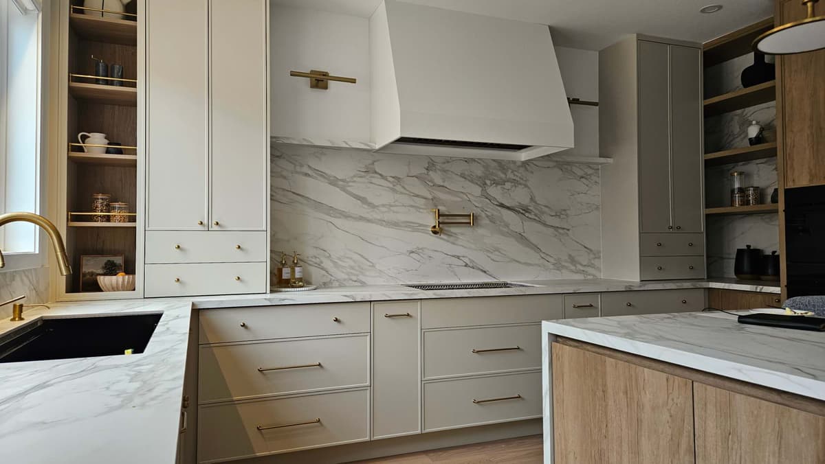 Range hood cover millwork in a GTA kitchen