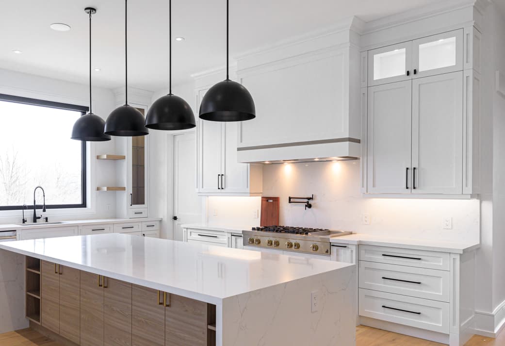 Range hood cover millwork in a GTA kitchen