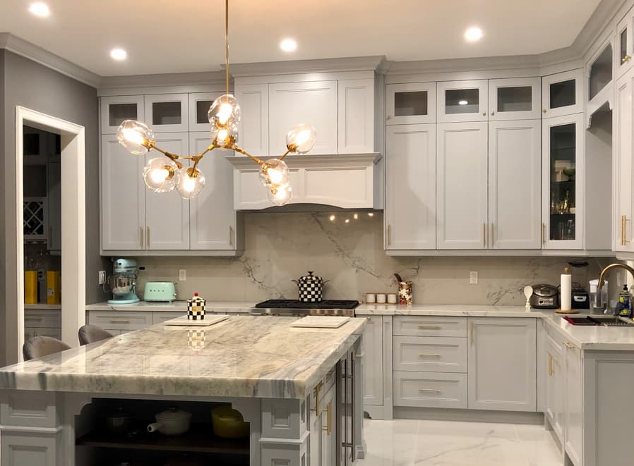 Range hood cover millwork in a GTA kitchen