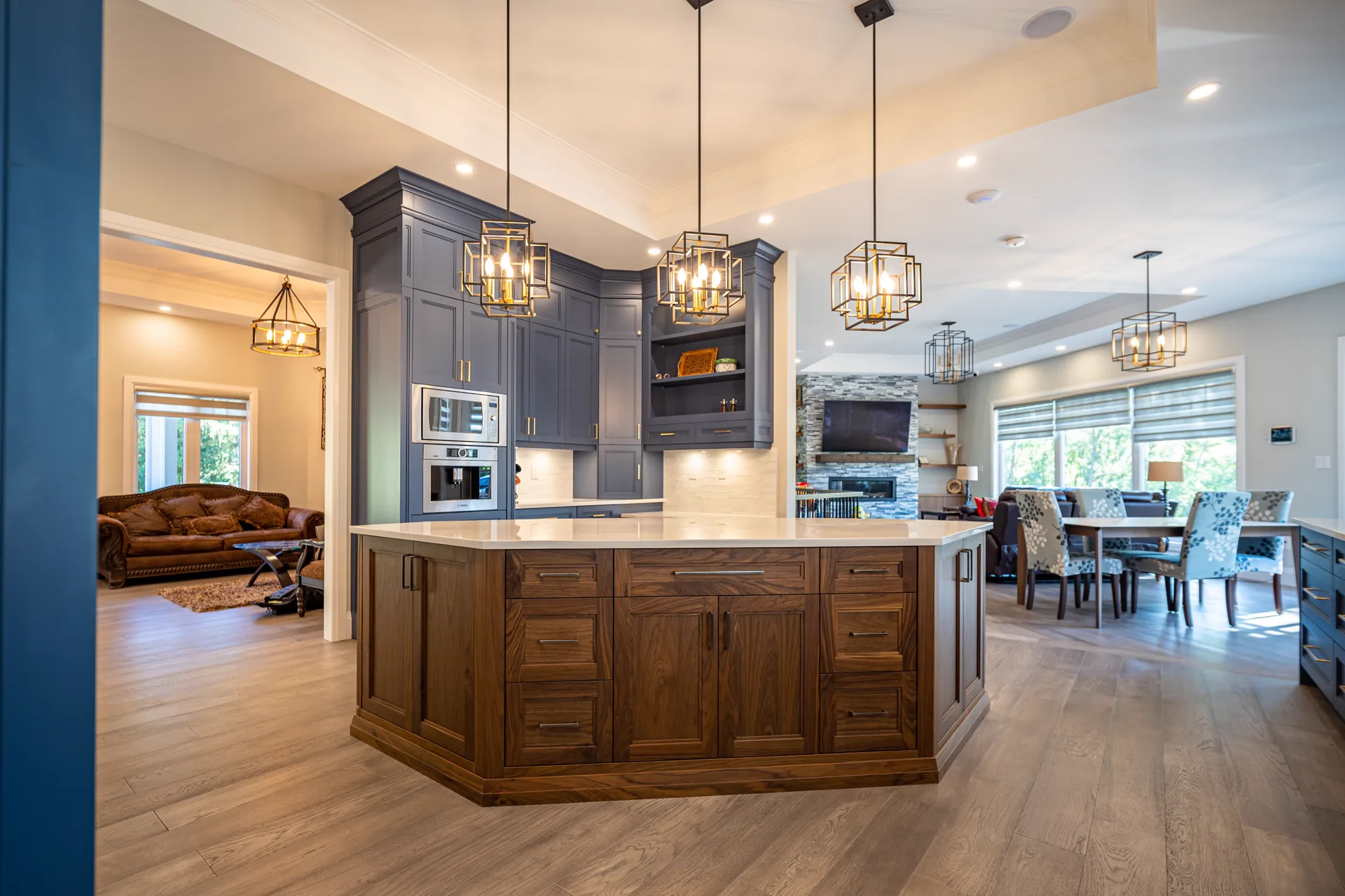 Navy Walnut Kitchen Navy and walnut kitchen renovation in Mississauga, Ontario preview 6