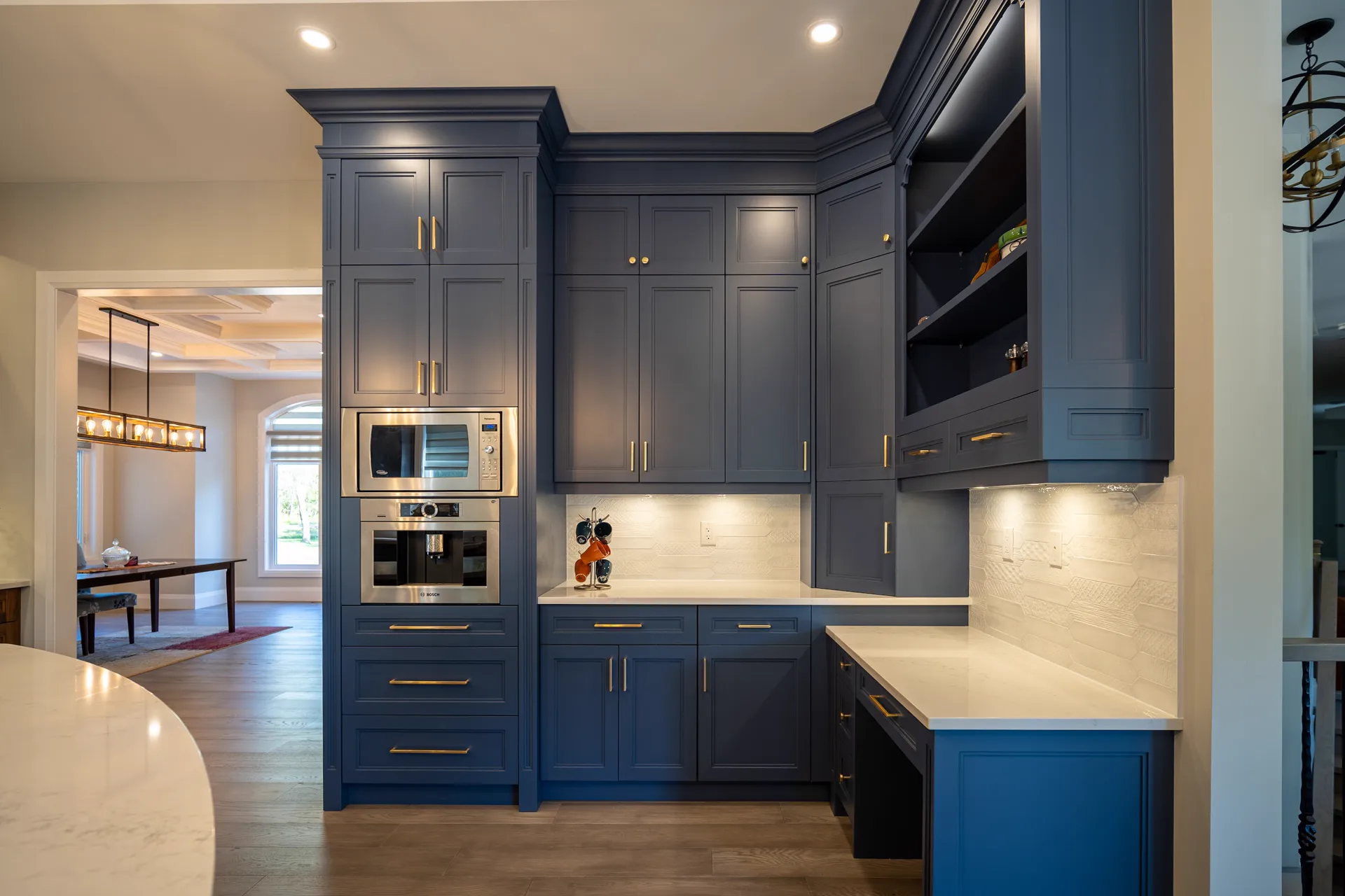 Navy Walnut Kitchen Navy and walnut kitchen renovation in Mississauga, Ontario preview 2