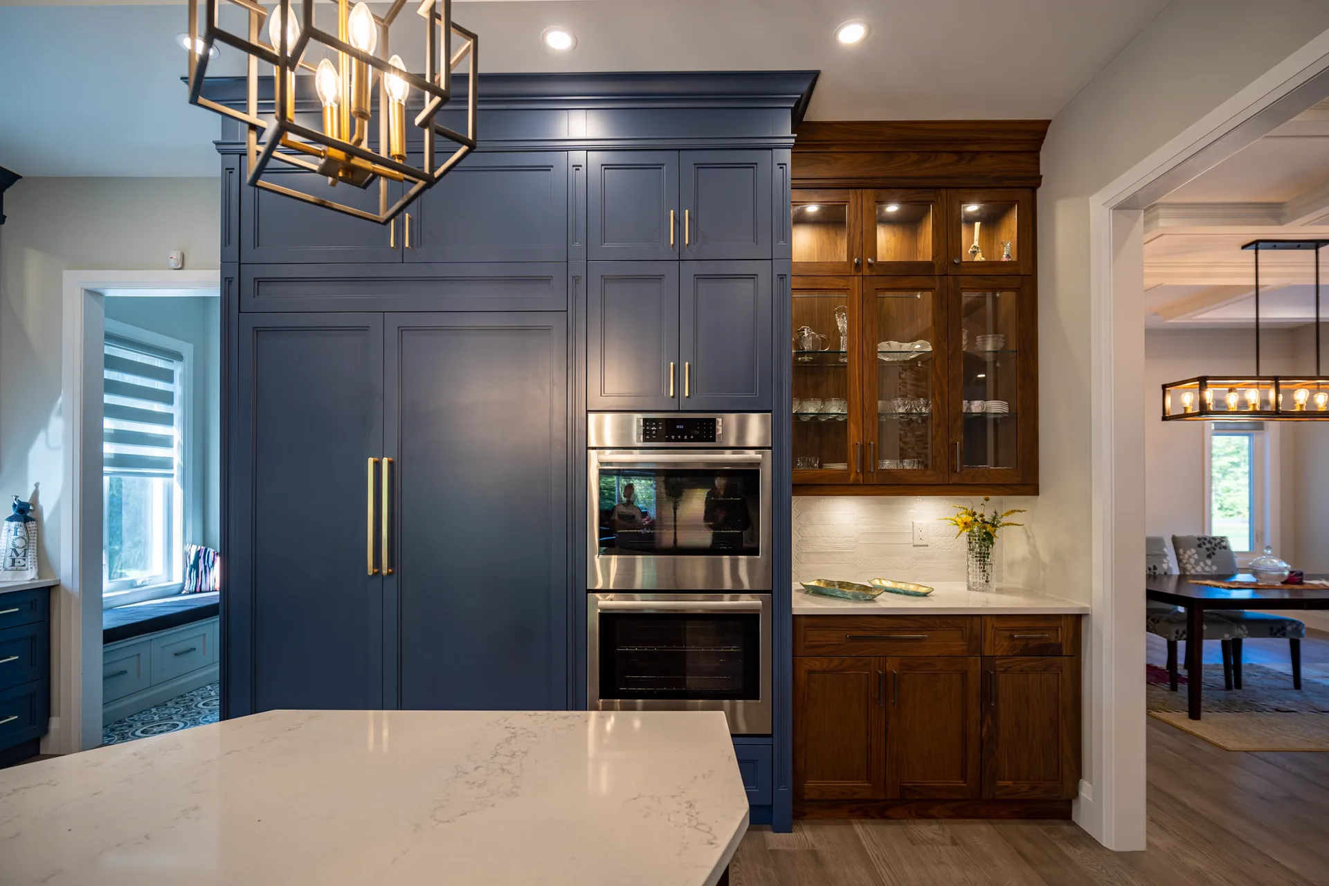 Navy Walnut Kitchen Navy and walnut kitchen renovation in Mississauga, Ontario preview 3