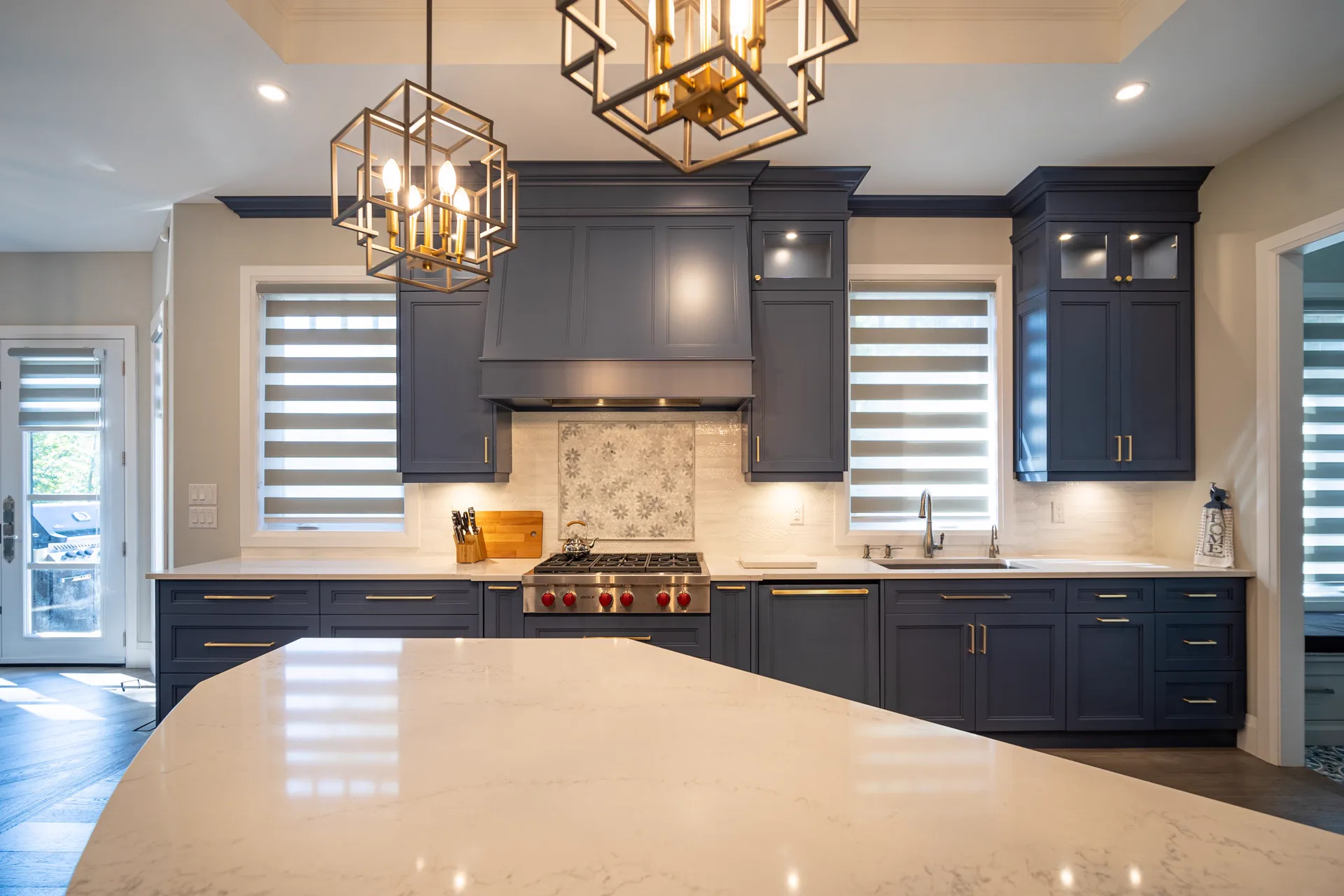 Navy Walnut Kitchen Navy and walnut kitchen renovation in Mississauga, Ontario preview 4