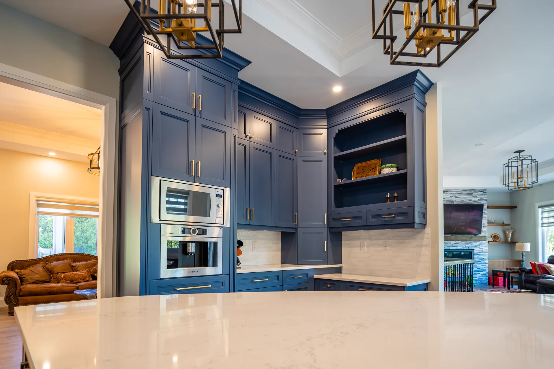 Navy Walnut Kitchen Navy and walnut kitchen renovation in Mississauga, Ontario