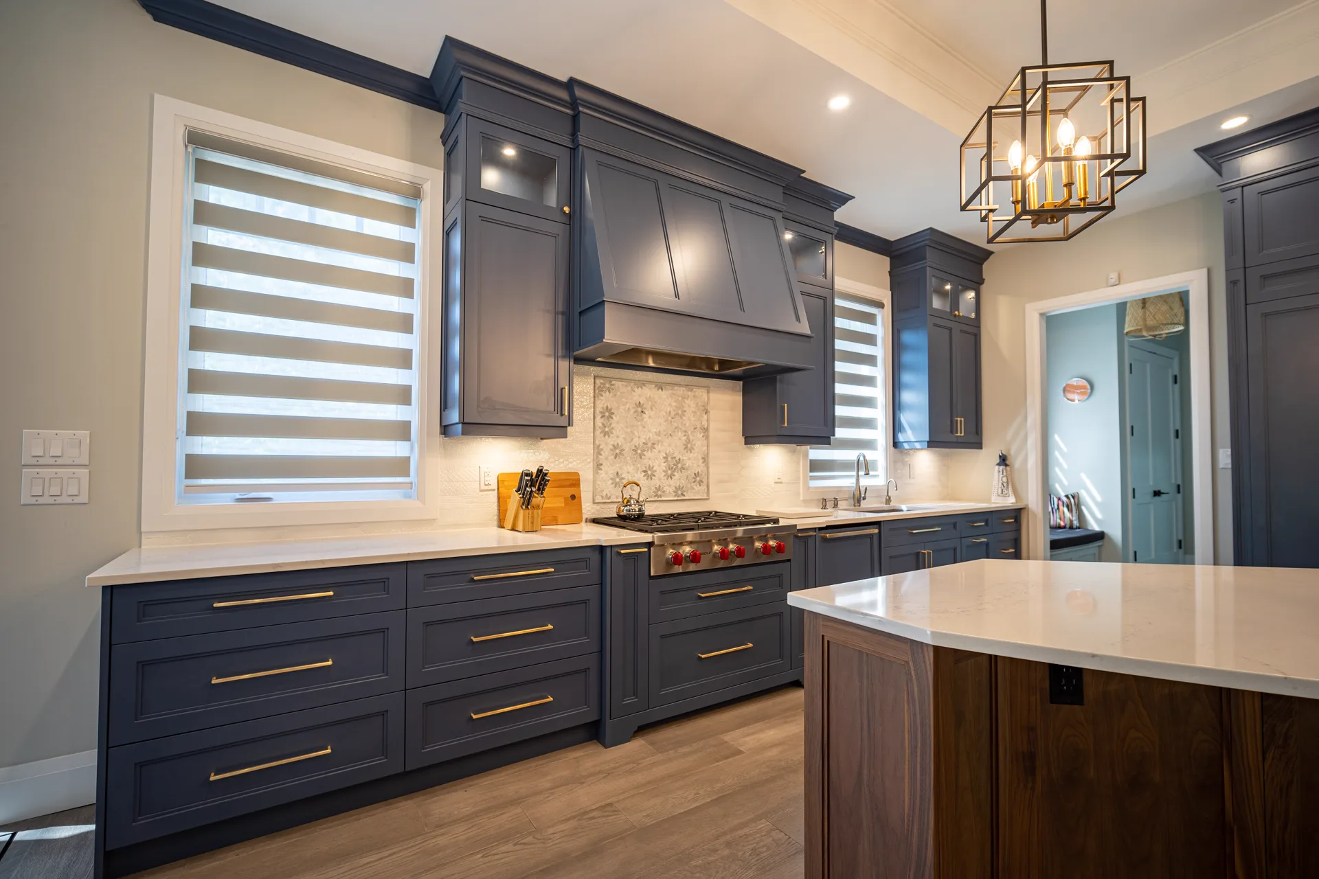 Navy Walnut Kitchen Navy and walnut kitchen renovation in Mississauga, Ontario preview 5