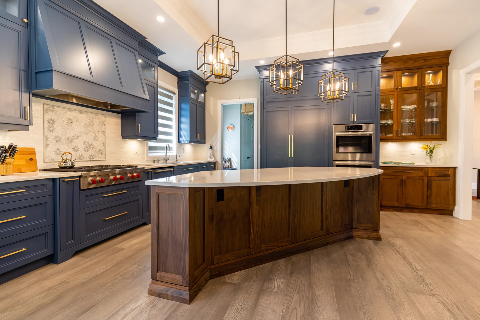Navy Walnut Kitchen Navy and walnut kitchen renovation in Mississauga, Ontario preview 7